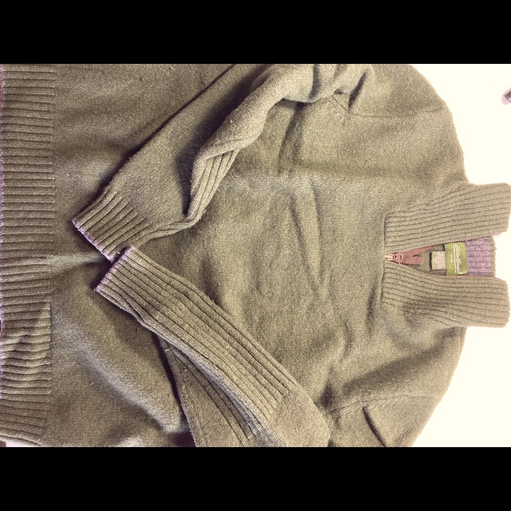 Eddie Bauer 1/4 zip wool sweater size XL